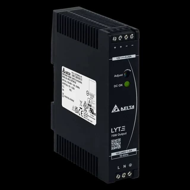 Furnizuesi me rrymë Delta LYTE DRL-12V75W1AZ në shinë DIN